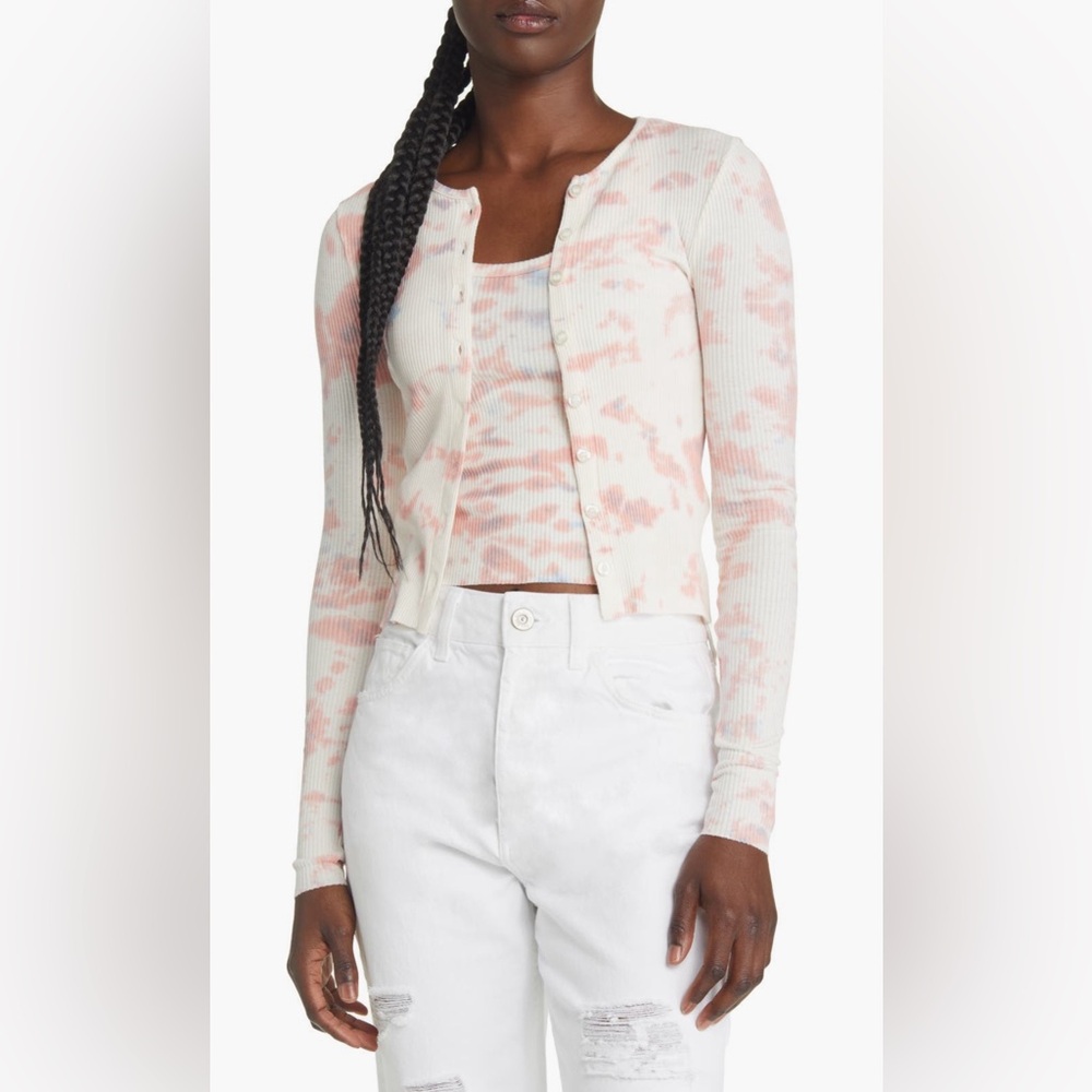 NWT BDG Urban Outfitters Tie Dye Ribbed Cotton Sweater Set